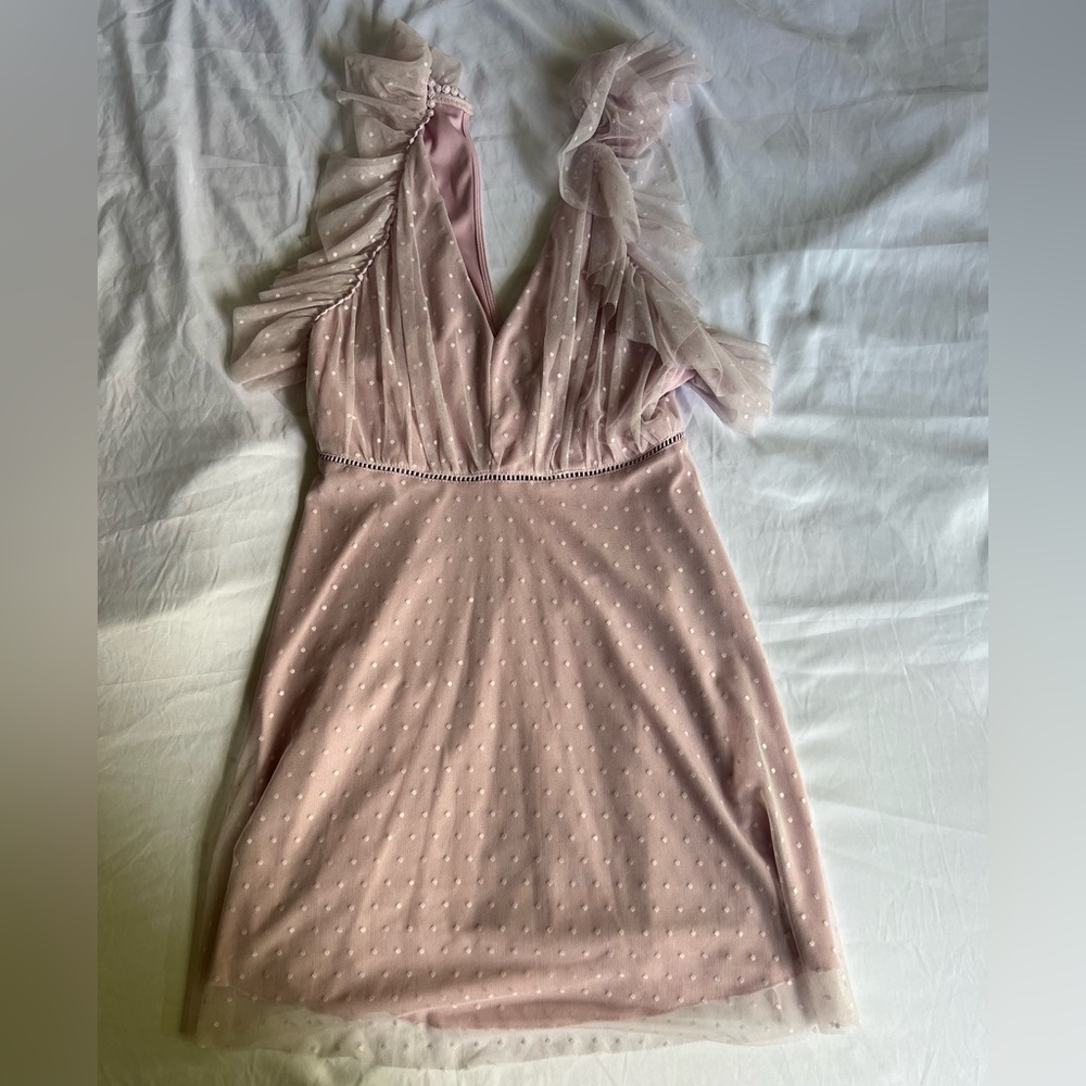 Gianni Bini Light Pink Flowy Mini Dress Size Medium